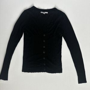 Old Navy Y2K Womens‎ Babydoll Cardigan Sweater Sz Medium Black Bella Swan READ*